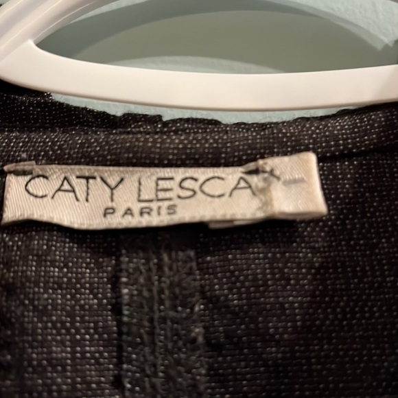 Caty Lesca Paris Light Fashion Jacket with Hood, grey, and black, size 1 - Picture 7 of 9